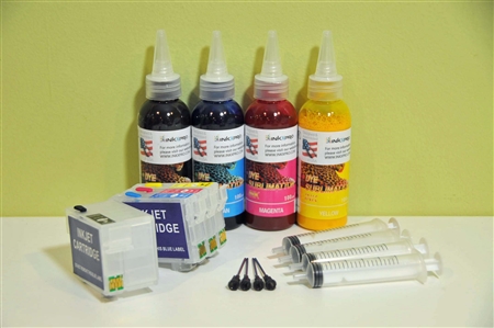 252 empty ink cartridge with ink Sublimation Ink Kit Refill